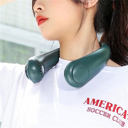 Xiaomi-Style Bladeless Portable Neck Fan | 360° Hands-Free Cooling Wearable Fan | USB Rechargeable & Ultra-Quiet