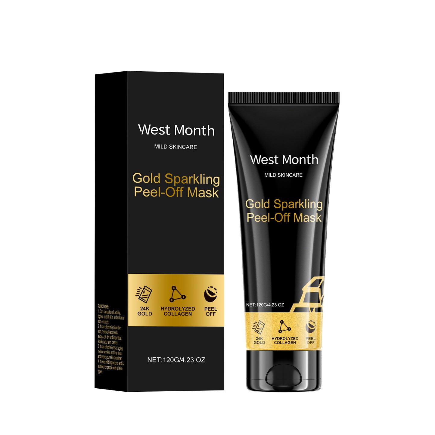 "24K Gold Peel Mask - Collagen Firming & Moisturizing Face Mask | Zarusky"