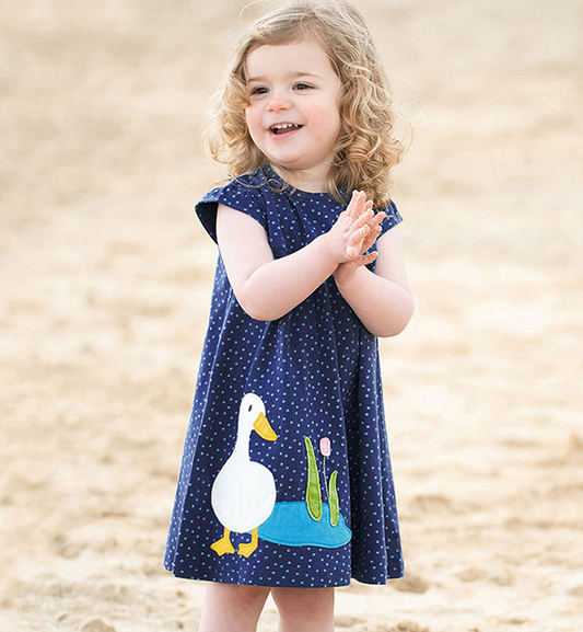 Summer Cotton Girls Dress | European & American Style Children’s Dress | Breathable, Soft & Stylish Casual Dress for Kids