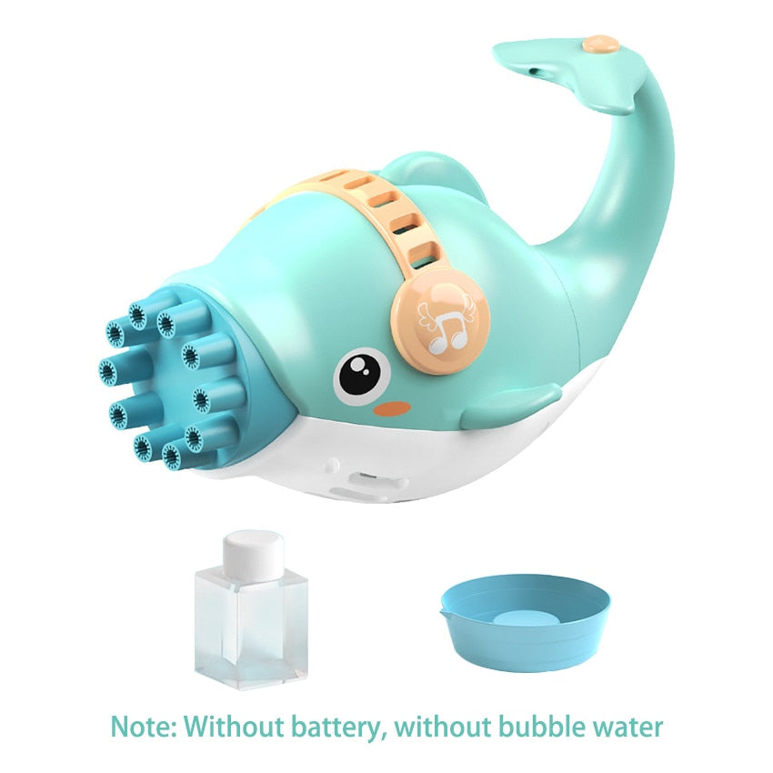 Magic Dolphin Gatling Bubble Gun | Automatic Electric Bubble Machine Blower | Outdoor Soap Bubble Toy for Kids & Children