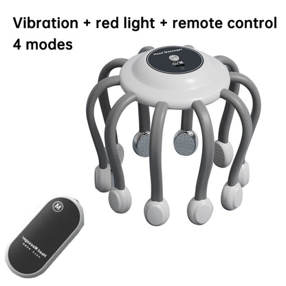 Electric octopus head massager with gentle vibration to relax the scalp, reduce stress, and support deeper sleep. Lightweight, soothing, and easy to use.