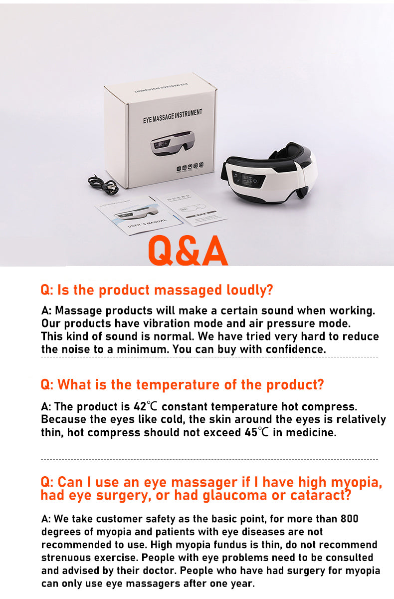 Zarusky™ Eye Massager – Vibration, Air Pressure & Heating Therapy with Bluetooth Music for Relaxation & Vision Care