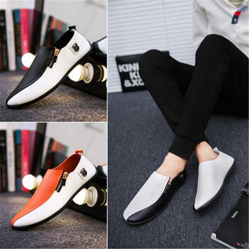 Mocassins en cuir pour hommes – Chaussures de conduite souples à enfiler | Ballerines décontractées pour hommes et femmes