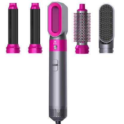 All-in-one 5-in-1 hair styler with hot air brush and blow dryer. Dry, curl, straighten, and volumize effortlessly for salon-style results at home.
