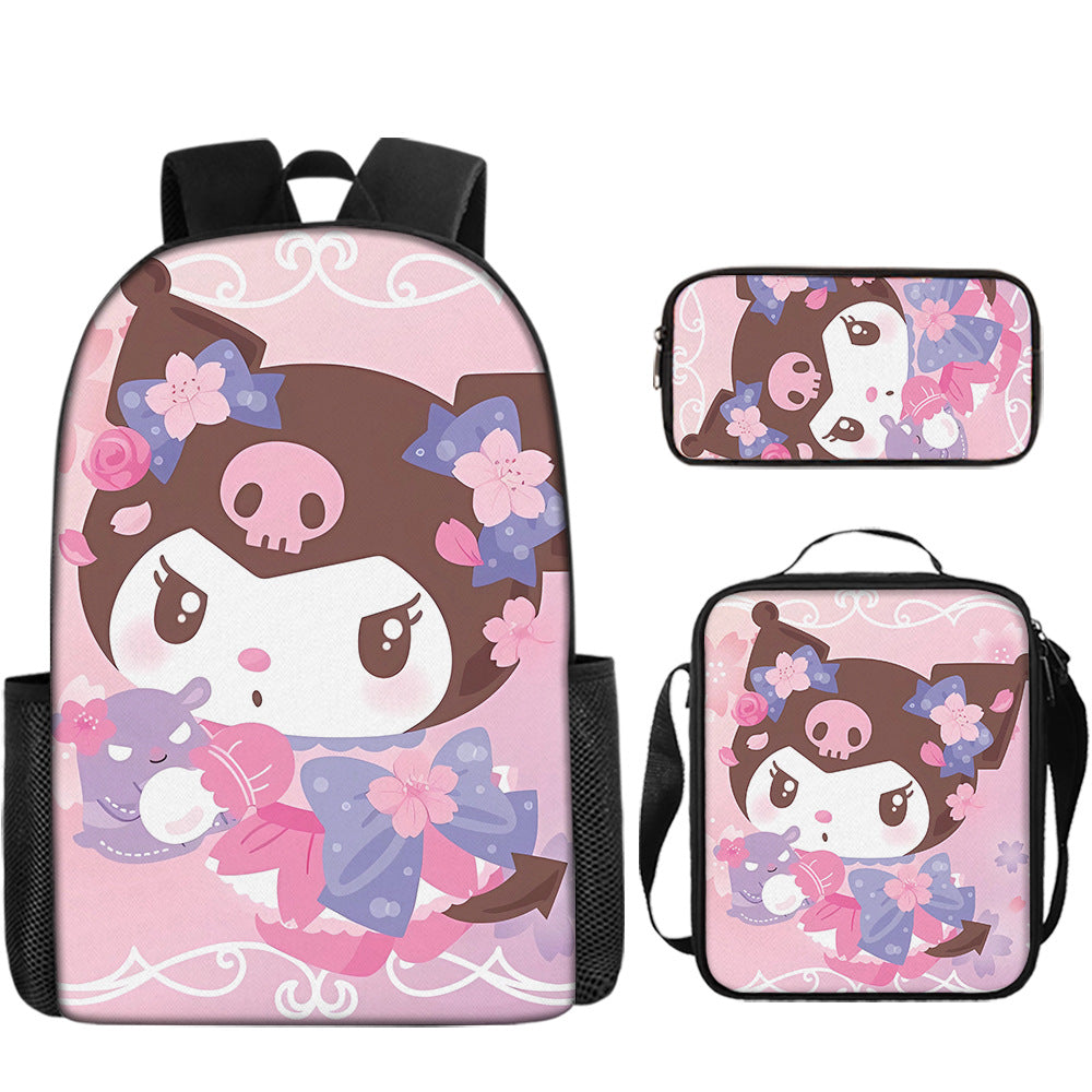 New Cartoon School Bag for Girls | High-Quality Printed Kids Backpack with Pencil Case | Custom Bookbag, Cute & Durable School Bags for Children
