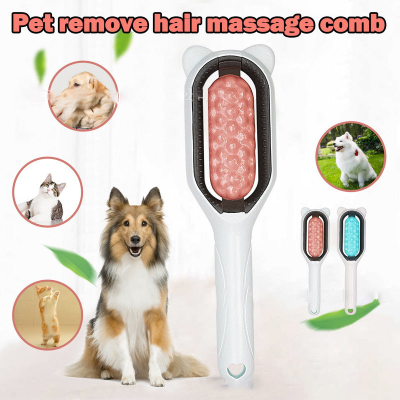 Pet Hair Removal Comb for Cats & Dogs – Floating Fur Cleaner Brush for Long & Short Hair