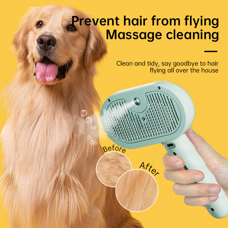 Upgraded electric pet grooming comb with gentle steam technology. Removes loose hair, cleans fur, and styles coats—safe and comfortable for dogs and cats.