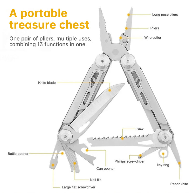 12-in-1 Multitool Pliers – Professional Survival Gear for Camping, Hunting & Fishing | Perfect Gift for Men