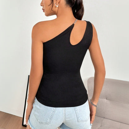 Haut sans manches à épaules dénudées Zarusky – Chemisier moulant sexy pour femme