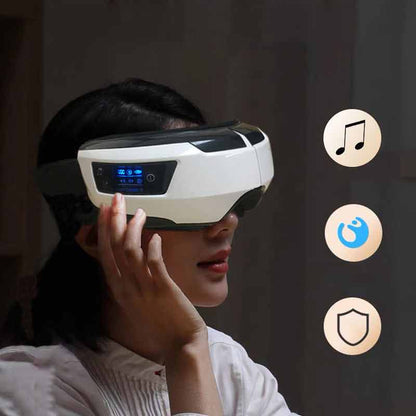 Zarusky™ Eye Massager – Vibration, Air Pressure & Heating Therapy with Bluetooth Music for Relaxation & Vision Care