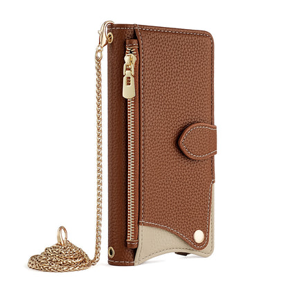 Mirror Makeup Crossbody Phone Case for iPhone – Card Slot, Stand Function & Stylish Strap | Compatible with iPhone 13 / 15 / 16 / 17 Pro Max