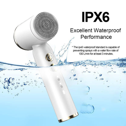 Zarusky™ 6-in-1 Hydro-Glow Facial Device – Ultrasonic Hot & Cold Pore Cleanser with LED Display