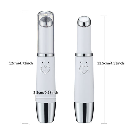 Red & Blue Light Eye Massager Pen – Heating Vibration Eye Beauty Device for Dark Circles & Puffiness