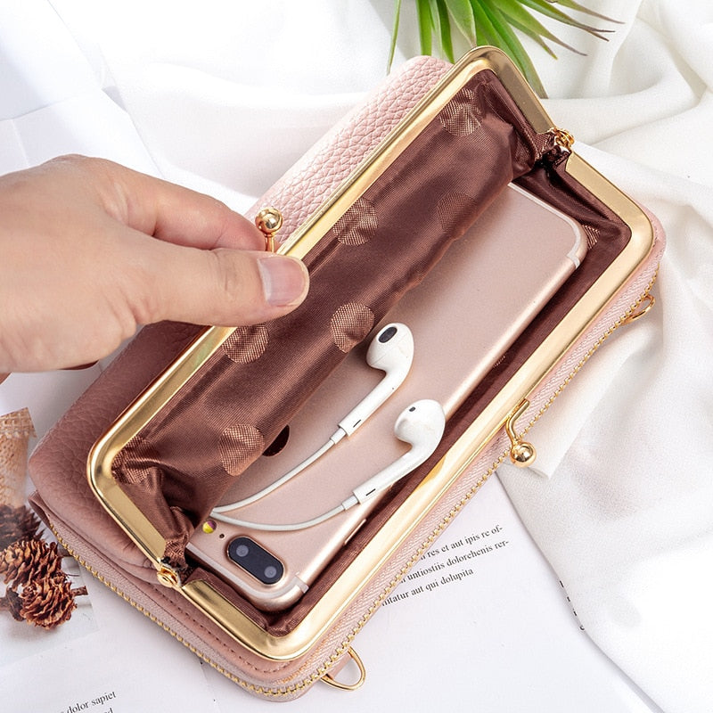 Zarusky Matte Leather Crossbody Bag - Small Shoulder Messenger Purse