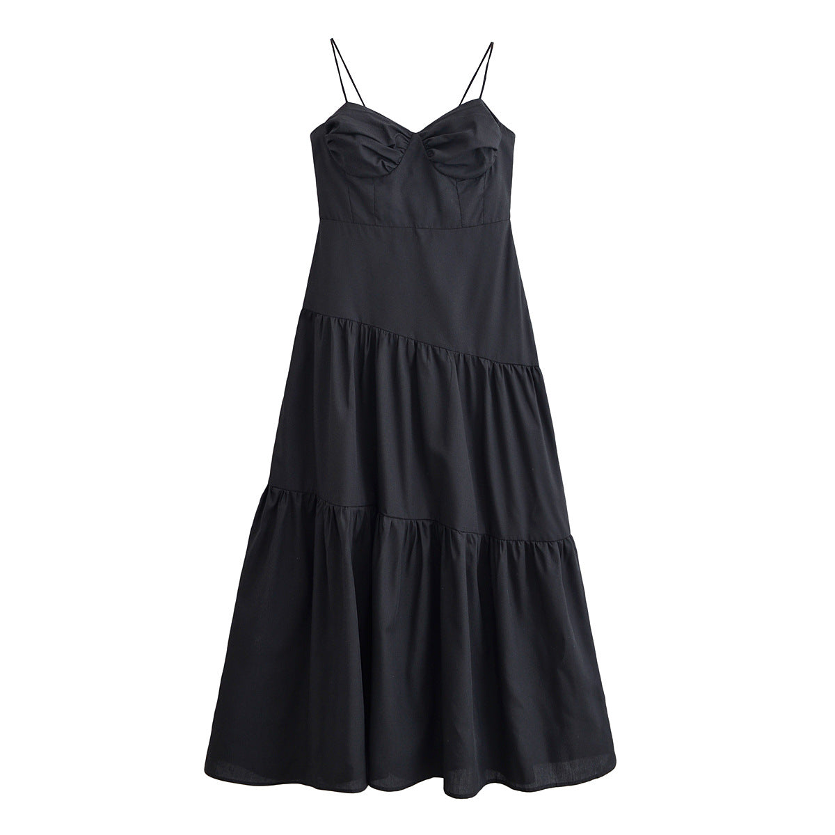Women's Backless Corset Slim Fit Maxi Dress | Black