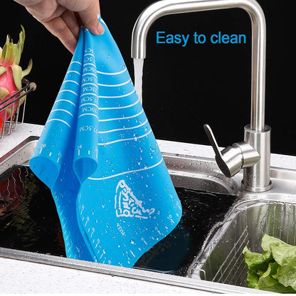 Extra-large silicone baking mat with non-stick surface. Ideal for rolling dough, pizza, macarons, and pastries—reusable, flexible, and easy to clean.