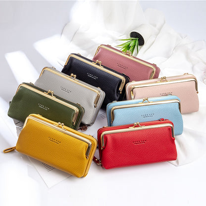 Zarusky Matte Leather Crossbody Bag - Small Shoulder Messenger Purse