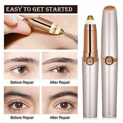 Painless Electric Eyebrow Epilator Pen – Facial Hair Remover & Eyebrow Trimmer for Lips, Face & Makeup Touch-Ups