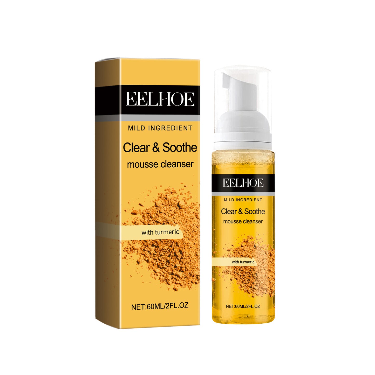 Turmeric Cleansing Mousse - Gentle Pore Care Foam Cleanser for Radiant Skin