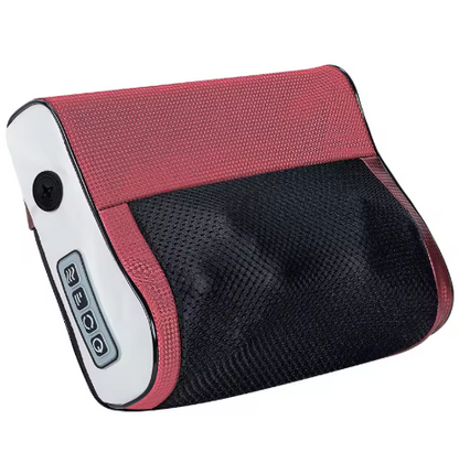 Electric shiatsu massage pillow with heat for neck, shoulders, back, and waist. Ideal for home, office, or car use with simple one-touch control.