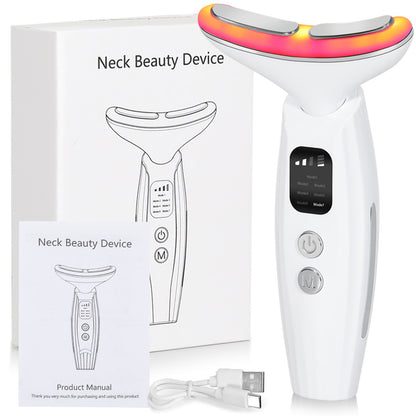 7-Color LED Neck Beauty Instrument – Smart Screen Display Neck Massager for Wrinkle Care, Firming & Skin Rejuvenation