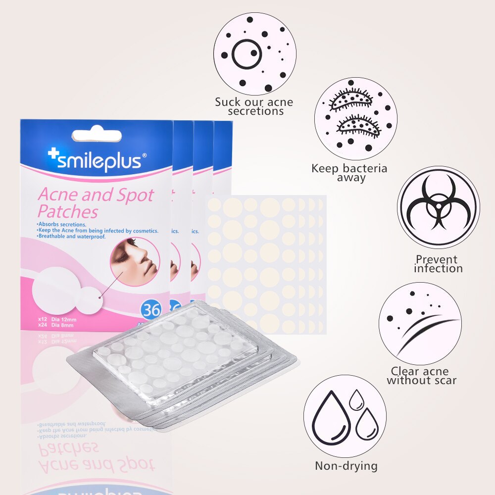 Acne Pimple Patches - 36-Pack Invisible Hydrocolloid Stickers for Spot Treatment & Scar Care