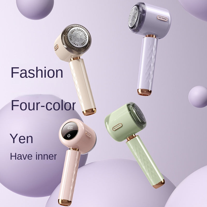 Smart rechargeable fuzz trimmer with digital display. 2-in-1 fabric shaver removes lint, fuzz, and hair—safe, powerful, and easy for home use.