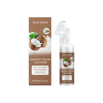 Zarusky West&Month Coconut Foam Cleanser - Gentle Pore Cleansing & Refreshing Moisturizer