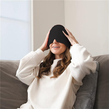 Migraine Relief Hat Ice Pack - Headache Relief Gel Eye Mask Cold Therapy