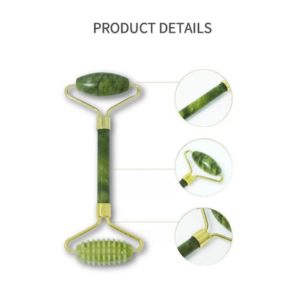 Natural Jade Roller & Gua Sha Scraping Set – Anti-Aging Face Massage & Skin Tightening Tool