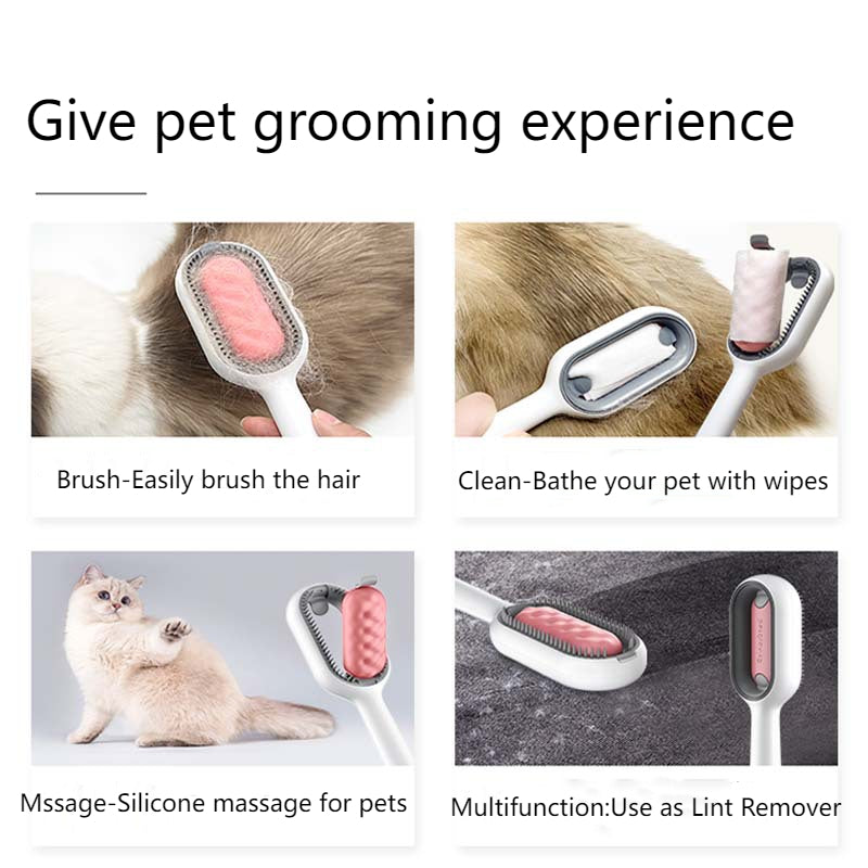 Pet Hair Removal Comb for Cats & Dogs – Floating Fur Cleaner Brush for Long & Short Hair