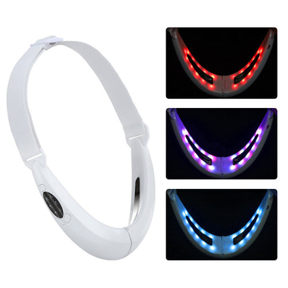 Microcurrent V-Face Lifting & Tightening Device – LED Color Light Hot Compress Facial Slimming Tool