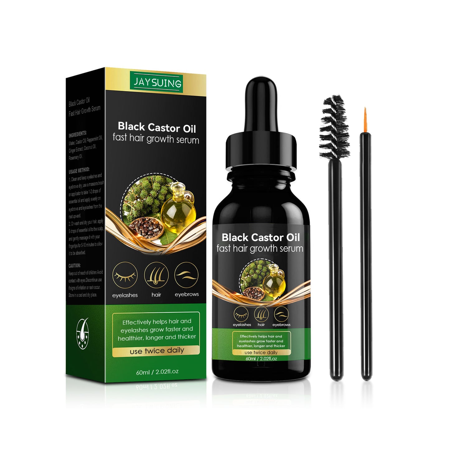 Sérum capillaire sublimateur à l'huile de ricin - Nourrit, fortifie et épaissit les cheveux