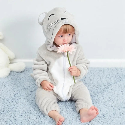 Baby Animal Romper Jumpsuit | Toddler Cartoon One-Piece Pajamas | Soft Infant Romper Sleepwear | Cute & Comfortable Kids Clothing