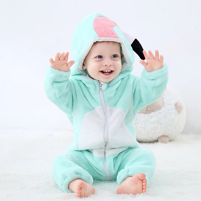 Baby Animal Romper Jumpsuit | Toddler Cartoon One-Piece Pajamas | Soft Infant Romper Sleepwear | Cute & Comfortable Kids Clothing