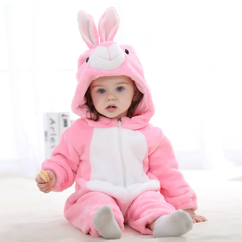 Baby Animal Romper Jumpsuit | Toddler Cartoon One-Piece Pajamas | Soft Infant Romper Sleepwear | Cute & Comfortable Kids Clothing