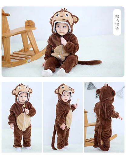 Baby Animal Romper Jumpsuit | Toddler Cartoon One-Piece Pajamas | Soft Infant Romper Sleepwear | Cute & Comfortable Kids Clothing