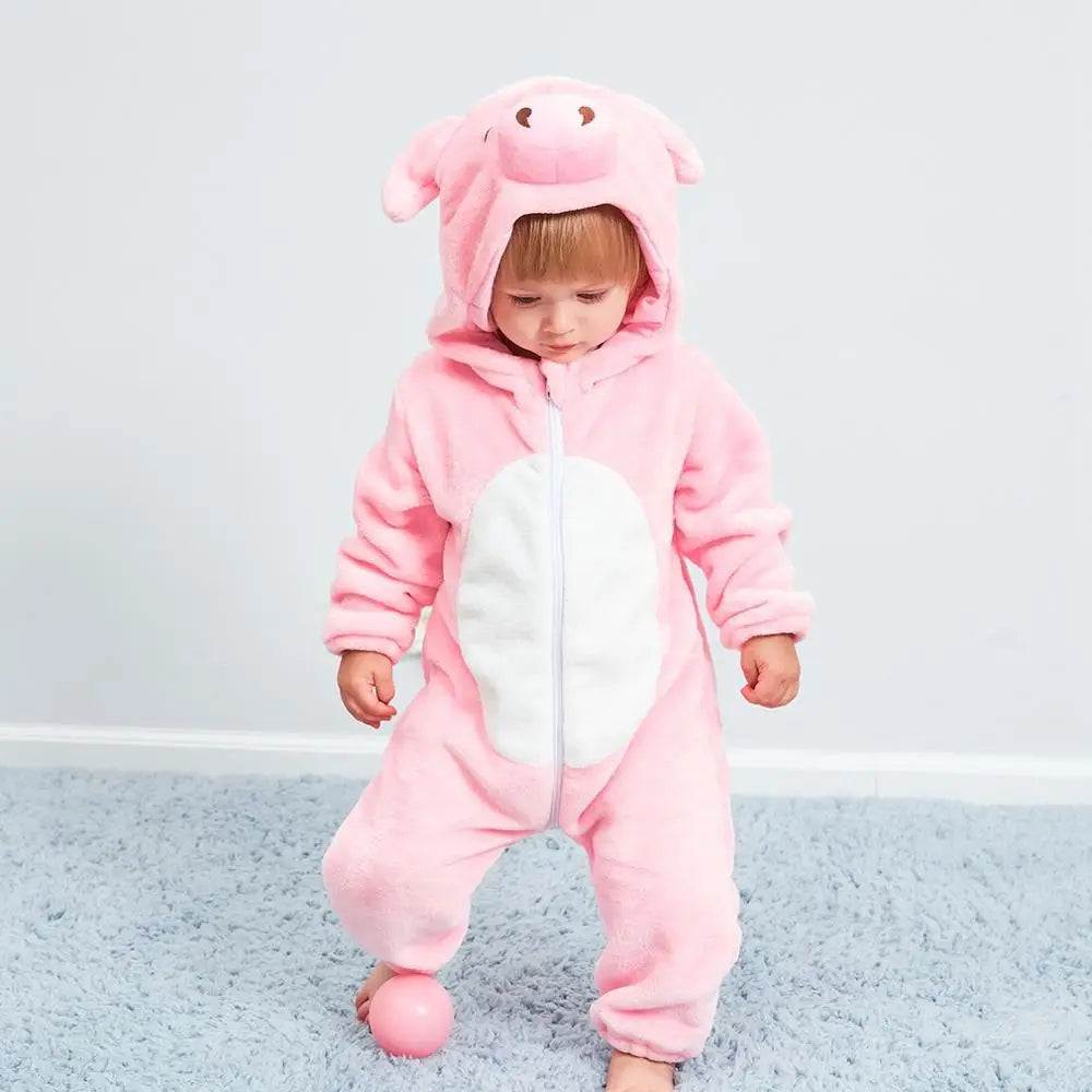 Baby Animal Romper Jumpsuit | Toddler Cartoon One-Piece Pajamas | Soft Infant Romper Sleepwear | Cute & Comfortable Kids Clothing