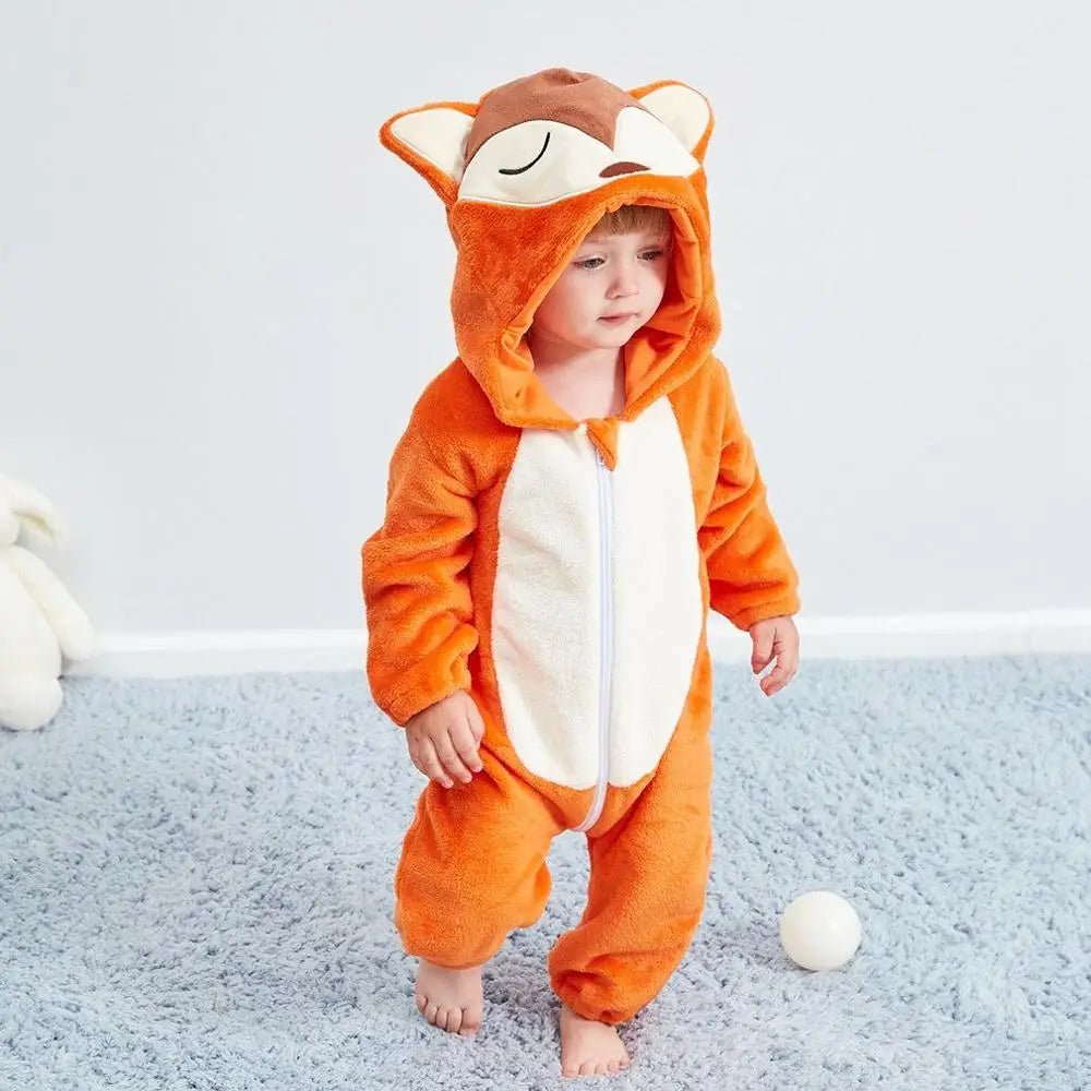 Baby Animal Romper Jumpsuit | Toddler Cartoon One-Piece Pajamas | Soft Infant Romper Sleepwear | Cute & Comfortable Kids Clothing
