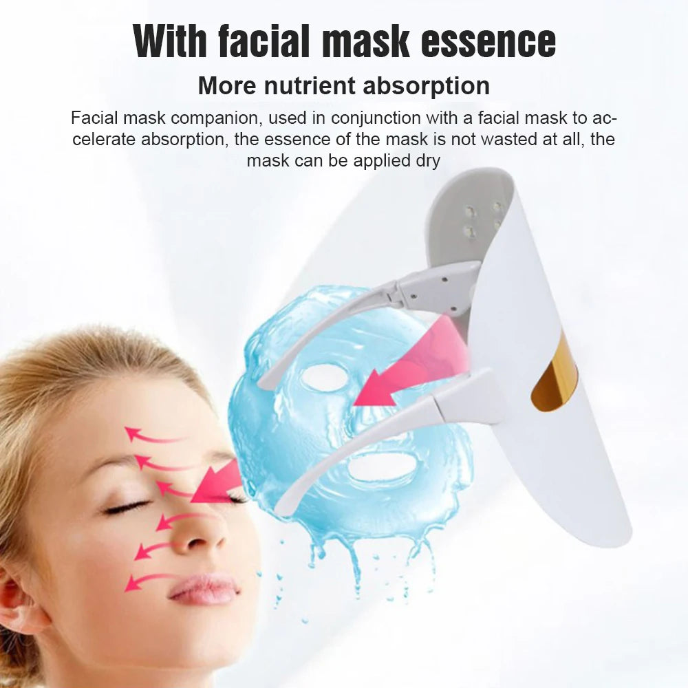 LED Light Therapy Face Mask - 7 Color Photon Skin Rejuvenation Anti-Wrinkle