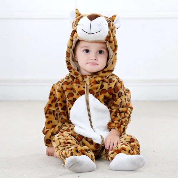Baby Animal Romper Jumpsuit | Toddler Cartoon One-Piece Pajamas | Soft Infant Romper Sleepwear | Cute & Comfortable Kids Clothing