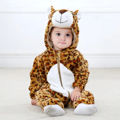 Baby Animal Romper Jumpsuit | Toddler Cartoon One-Piece Pajamas | Soft Infant Romper Sleepwear | Cute & Comfortable Kids Clothing