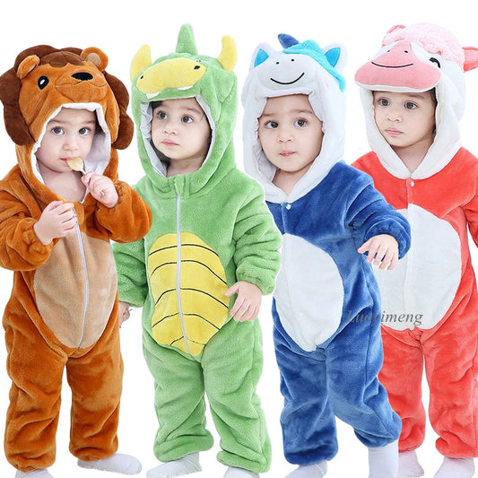 Baby Animal Romper Jumpsuit | Toddler Cartoon One-Piece Pajamas | Soft Infant Romper Sleepwear | Cute & Comfortable Kids Clothing