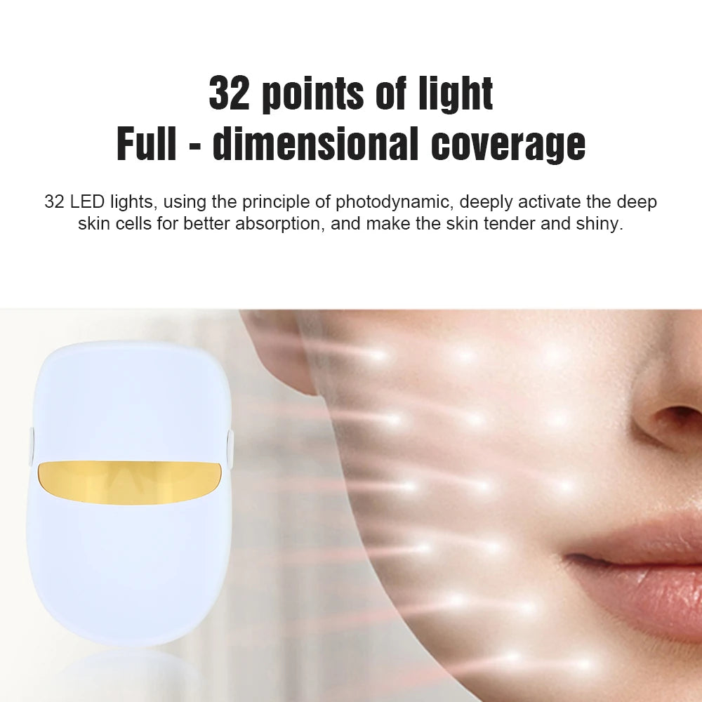 LED Light Therapy Face Mask - 7 Color Photon Skin Rejuvenation Anti-Wrinkle