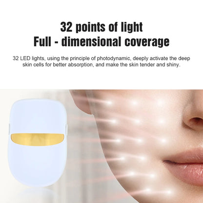 LED Light Therapy Face Mask - 7 Color Photon Skin Rejuvenation Anti-Wrinkle