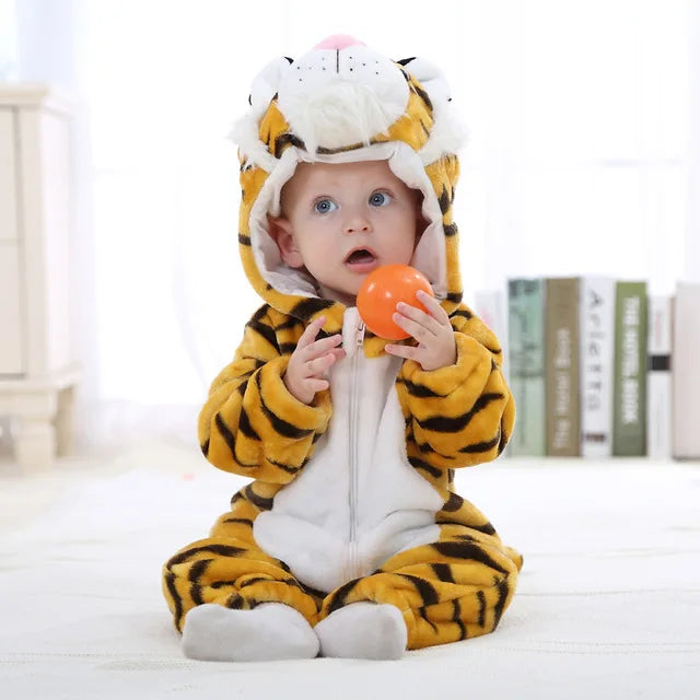 Baby Animal Romper Jumpsuit | Toddler Cartoon One-Piece Pajamas | Soft Infant Romper Sleepwear | Cute & Comfortable Kids Clothing