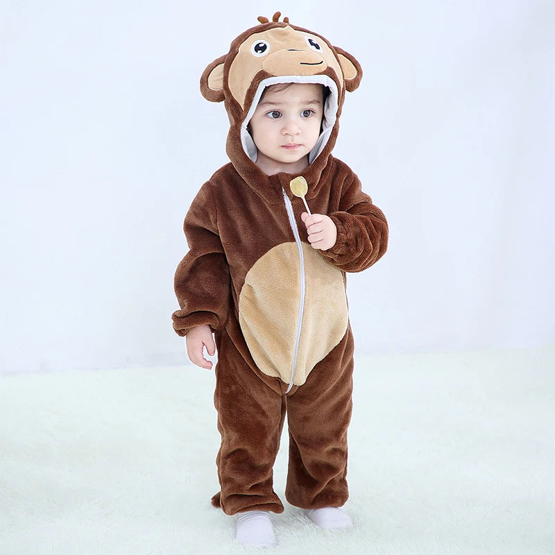 Baby Animal Romper Jumpsuit | Toddler Cartoon One-Piece Pajamas | Soft Infant Romper Sleepwear | Cute & Comfortable Kids Clothing