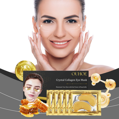 "OUHOE crystal collagen eye mask - hydrating under eye patches for dark circles and puffiness"