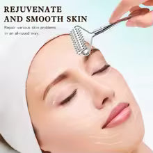 Zarusky Stainless Steel Face Roller - Pointed Massage Ball for Facial Lifting & Neck Toning