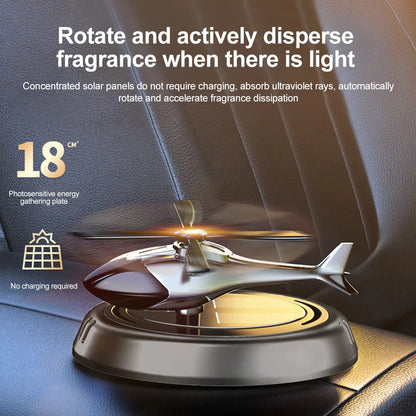 🔥 Solar Rotating Helicopter Car Dashboard Decor with Aromatherapy